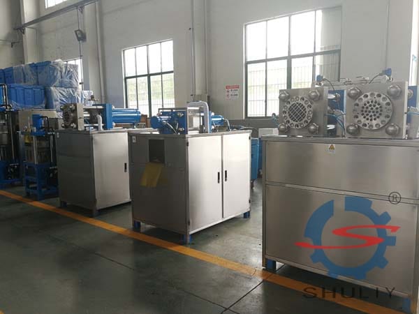 Dry ice machine factory display